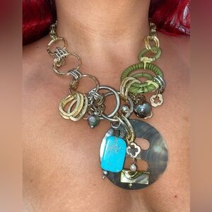 LOLOZJOYA one of a kind gold charm necklace